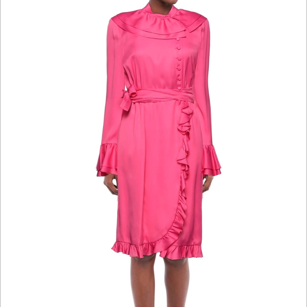 Moschino Pink Ruffled Dress